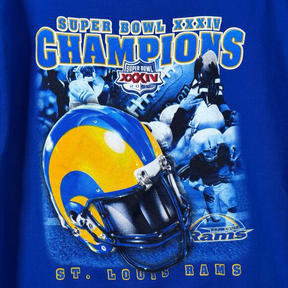 Vintage Pro Player St. Louis Rams Super Bowl XXXIV Champions Crewneck XL - Picture 2 of 4